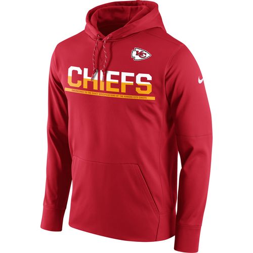 Men's Kansas City Chiefs Nike Red Sideline Circuit Pullover Performance Hoodie - Click Image to Close